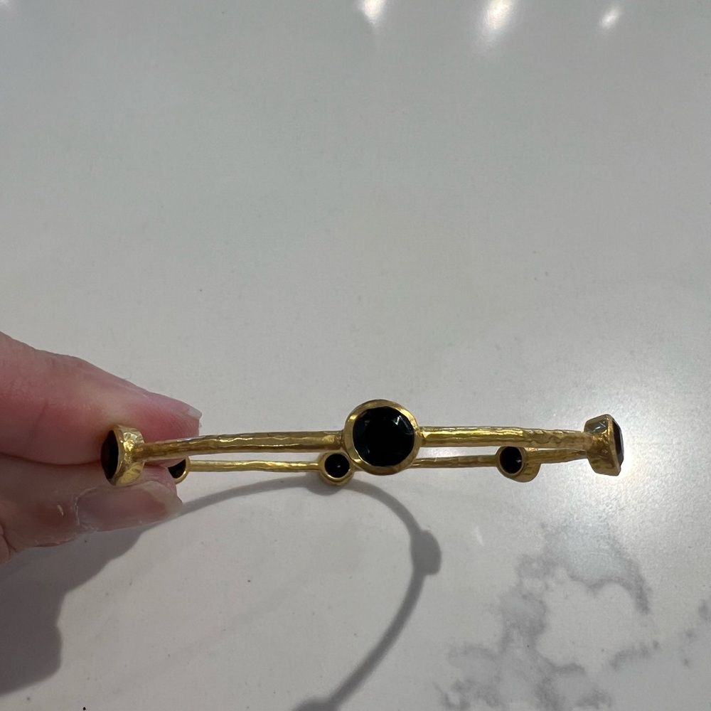 Julie Vos Obsidian Black Bangle